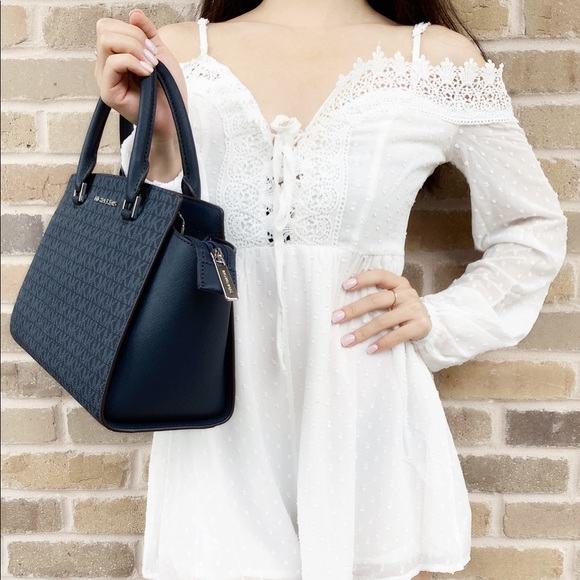 Michael Kors Satchel crossbody admiral  blue MK - Picture 6 of 7